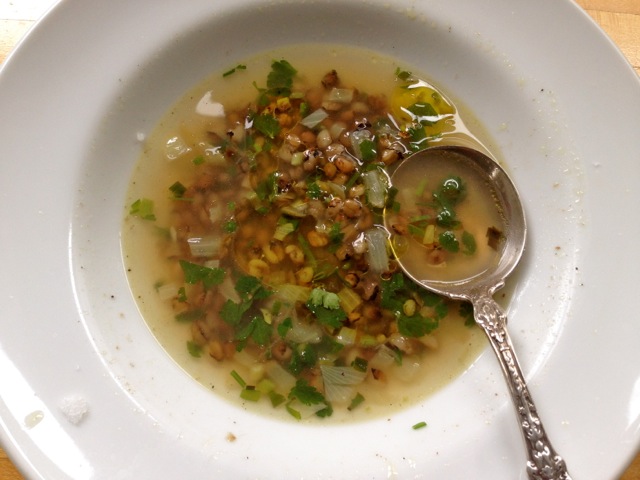 frikeh herb soup II