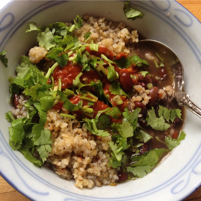 moro beans bulgur harissa