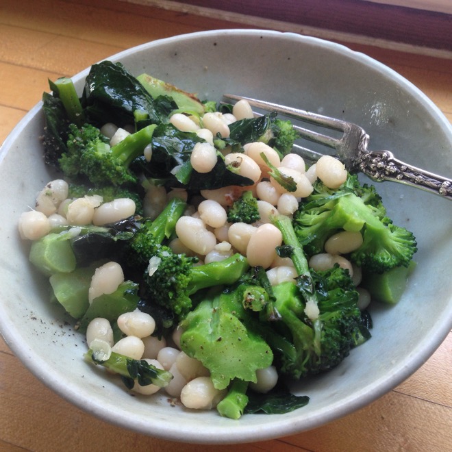 broccoli and white beans